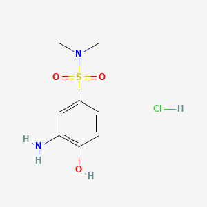 molecular formula C8H13ClN2O3S B1622041 3-Amino-4-hydroxy-N,N-dimethylbenzenesulphonamide monohydrochloride CAS No. 83763-35-3