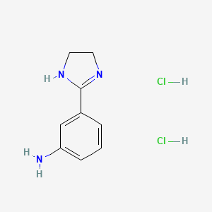 molecular formula C9H12ClN3 B1622055 3-(4,5-Dihydro-1H-imidazol-2-yl)aniline dihydrochloride CAS No. 94213-44-2