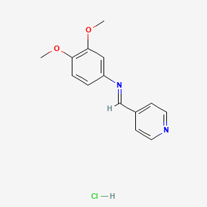 3,4-Dimethoxy-N-(4-pyridinylmethylene)benzenamine monohydrochloride