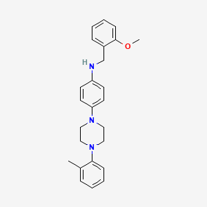 Benzenemethanamine, 2-methoxy-N-(4-(4-(2-methylphenyl)-1-piperazinyl)phenyl)-