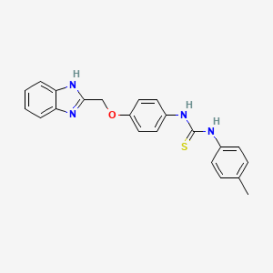 Thiourea, N-(4-(1H-benzimidazol-2-ylmethoxy)phenyl)-N'-(4-methylphenyl)-