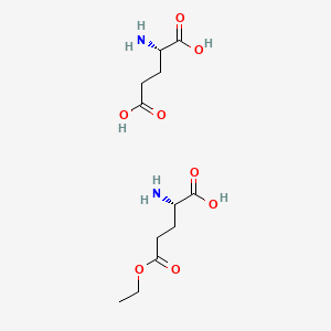 molecular formula C12H22N2O8 B1622081 (2S)-2-amino-5-ethoxy-5-oxopentanoic acid;(2S)-2-aminopentanedioic acid CAS No. 29323-51-1