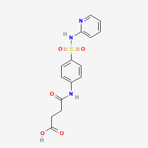 molecular formula C15H15N3O5S B1622087 4-Oxo-4-((4-((2-pyridylamino)sulphonyl)phenyl)amino)butyric acid CAS No. 40265-98-3