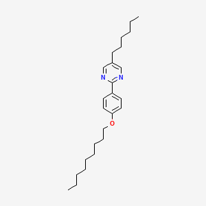 molecular formula C25H38N2O B1622088 Pyrimidine, 5-hexyl-2-[4-(nonyloxy)phenyl]- CAS No. 51462-26-1