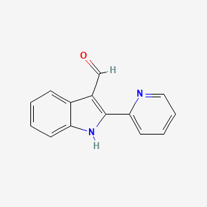 molecular formula C14H10N2O B1622096 2-(pyridin-2-yl)-1H-indole-3-carbaldehyde CAS No. 5691-08-7