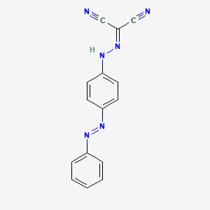 molecular formula C15H10N6 B1622097 Propanedinitrile, [[4-(phenylazo)phenyl]hydrazono]- CAS No. 66706-98-7