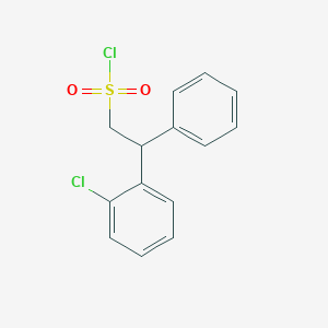 molecular formula C14H12Cl2O2S B1622098 2-(2-Chlorophenyl)-2-phenylethylsulfonyl chloride CAS No. 885950-96-9