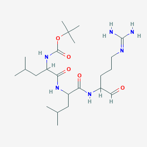 molecular formula C23H44N6O5 B1622099 tert-butyl N-[1-[[1-[[5-(diaminomethylideneamino)-1-oxopentan-2-yl]amino]-4-methyl-1-oxopentan-2-yl]amino]-4-methyl-1-oxopentan-2-yl]carbamate CAS No. 81344-47-0