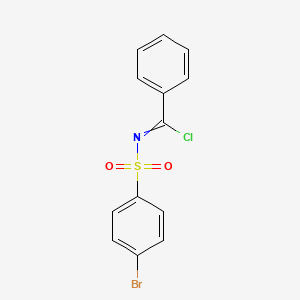 molecular formula C13H9BrClNO2S B1622129 N-(4-Bromobenzene-1-sulfonyl)benzenecarboximidoyl chloride CAS No. 4655-44-1