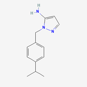 molecular formula C13H17N3 B1622160 1-(4-isopropylbenzyl)-1H-pyrazol-5-amine CAS No. 3524-29-6