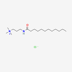 molecular formula C18H39ClN2O B1622165 Trimethyl-3-((1-oxododecyl)amino)propylammonium chloride CAS No. 22981-54-0
