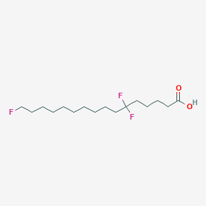 molecular formula C16H29F3O2 B162217 6,6,16-Trifluorohexadecanoic acid CAS No. 127947-14-2