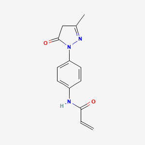 molecular formula C13H13N3O2 B1622179 N-[4-(4,5-Dihydro-3-methyl-5-oxo-1H-pyrazol-1-YL)phenyl]acrylamide CAS No. 79392-37-3