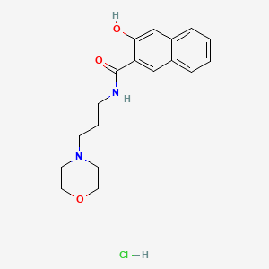molecular formula C18H23ClN2O3 B1622188 3-Hydroxy-N-(3-(morpholino)propyl)naphthalene-2-carboxamide hydrochloride CAS No. 91795-66-3