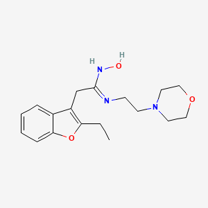 3-Benzofuranethanimidamide, 2-ethyl-N-hydroxy-N'-(2-(4-morpholinyl)ethyl)-