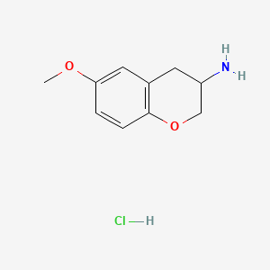 molecular formula C10H14ClNO2 B1622208 6-Methoxy-3-chromanamine hydrochloride CAS No. 54444-98-3