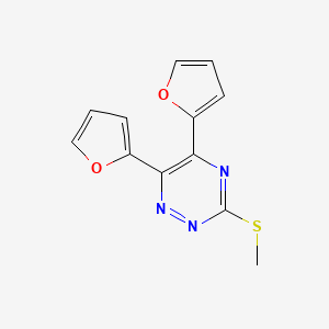 molecular formula C12H9N3O2S B1622216 as-Triazine, 5,6-di-2-furyl-3-(methylthio)- CAS No. 69467-09-0