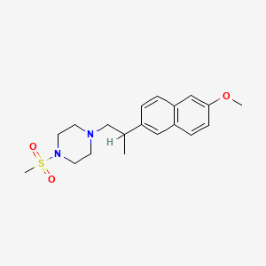 molecular formula C19H26N2O3S B1622217 1-(2-(6-Methoxy-2-naphthalenyl)propyl)-4-(methylsulfonyl)piperazine CAS No. 72278-78-5