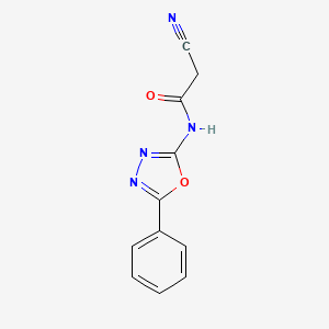 molecular formula C11H8N4O2 B1622218 2-Cyano-N-(5-phenyl-1,3,4-oxadiazol-2-yl)acetamide CAS No. 73720-15-7