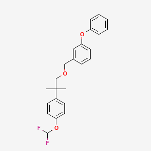 molecular formula C24H24F2O3 B1622225 3-Phenoxybenzyl 2-(4-difluoromethoxyphenyl)-2-methylpropyl ether CAS No. 80843-70-5
