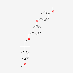 molecular formula C25H28O4 B1622226 Benzene, 1-(4-methoxyphenoxy)-3-((2-(4-methoxyphenyl)-2-methylpropoxy)methyl)- CAS No. 80843-79-4