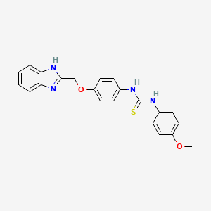 B1622227 N-(4-(1H-Benzimidazol-2-ylmethoxy)phenyl)-N'-(4-methoxyphenyl)thiourea CAS No. 84484-01-5