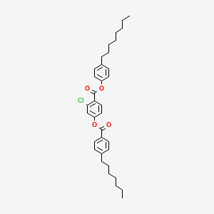 molecular formula C35H43ClO4 B1622231 Benzoic acid, 2-chloro-4-[(4-heptylbenzoyl)oxy]-, 4-octylphenyl ester CAS No. 41161-57-3