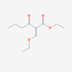 Ethyl 2-(ethoxymethylidene)-3-oxohexanoate
