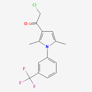 2-chloro-1-(2,5-dimethyl-1-(3-(trifluoromethyl)phenyl)-1H-pyrrol-3-yl)ethan-1-one