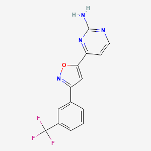 4-{3-[3-(Trifluoromethyl)phenyl]isoxazol-5-yl}pyrimidin-2-amine