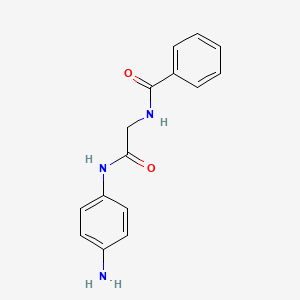 molecular formula C15H15N3O2 B1622300 N-[2-(4-aminoanilino)-2-oxoethyl]benzenecarboxamide CAS No. 108717-59-5