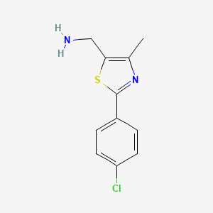molecular formula C11H11ClN2S B1622302 [2-(4-Chlorophenyl)-4-methyl-1,3-thiazol-5-yl]methanamine CAS No. 886360-58-3
