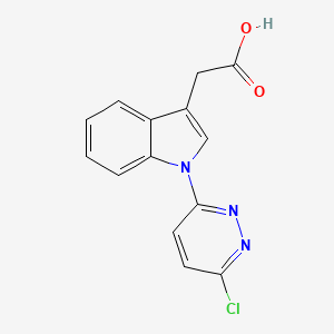 molecular formula C14H10ClN3O2 B1622303 2-[1-(6-chloro-3-pyridazinyl)-1H-indol-3-yl]acetic acid CAS No. 339016-30-7