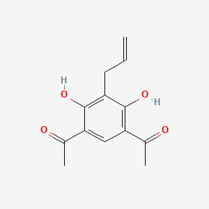 molecular formula C13H14O4 B1622315 1-(5-Acetyl-3-allyl-2,4-dihydroxyphenyl)ethan-1-one CAS No. 75631-42-4
