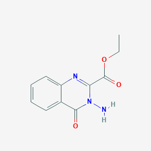 molecular formula C11H11N3O3 B1622321 ethyl 3-amino-4-oxo-3,4-dihydroquinazoline-2-carboxylate CAS No. 34127-27-0