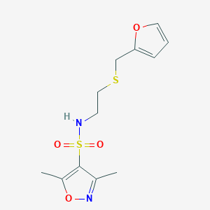 molecular formula C12H16N2O4S2 B1622327 N-(2-((Furan-2-ylmethyl)thio)ethyl)-3,5-dimethylisoxazole-4-sulfonamide CAS No. 680211-97-6