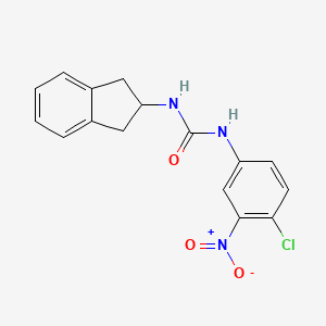 molecular formula C16H14ClN3O3 B1622328 N-(4-chloro-3-nitrophenyl)-N'-(2,3-dihydro-1H-inden-2-yl)urea CAS No. 680212-00-4