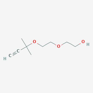 molecular formula C9H16O3 B1622331 2-(2-[(1,1-Dimethylprop-2-ynyl)oxy]ethoxy)ethan-1-ol CAS No. 29871-35-0