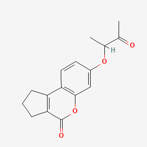 molecular formula C16H16O4 B1622339 7-(1-Methyl-2-oxo-propoxy)-2,3-dihydro-1H-cyclopenta[C]chromen-4-one CAS No. 314743-56-1