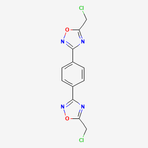 molecular formula C12H8Cl2N4O2 B1622347 5-(Chloromethyl)-3-(4-[5-(chloromethyl)-1,2,4-oxadiazol-3-YL]phenyl)-1,2,4-oxadiazole CAS No. 257880-89-0