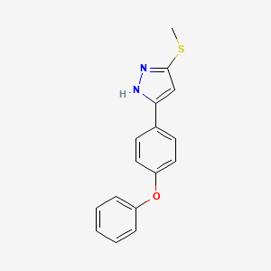 5-(methylthio)-3-(4-phenoxyphenyl)-1H-pyrazole