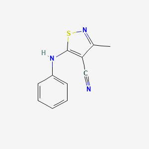 molecular formula C11H9N3S B1622371 5-苯胺基-3-甲基异噻唑-4-碳腈 CAS No. 91093-88-8