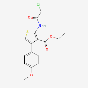 molecular formula C16H16ClNO4S B1622376 Ethyl 2-(2-chloroacetamido)-4-(4-methoxyphenyl)thiophene-3-carboxylate CAS No. 356568-71-3