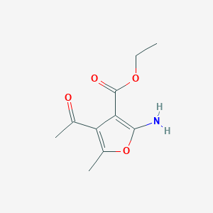 molecular formula C10H13NO4 B1622380 Ethyl 4-acetyl-2-amino-5-methyl-3-furoate CAS No. 99076-38-7