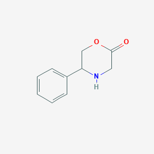 molecular formula C10H11NO2 B162240 5-Phenylmorpholin-2-one CAS No. 134872-85-8