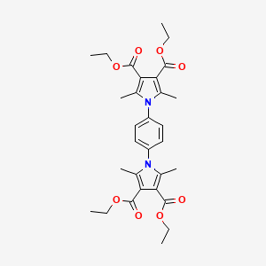 molecular formula C30H36N2O8 B1622406 Tetraethyl 1,1'-(1,4-phenylene)bis(2,5-dimethyl-1H-pyrrole-3,4-dicarboxylate) CAS No. 83607-08-3