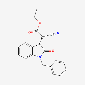 molecular formula C20H16N2O3 B1622415 Ethyl 2-(1-benzyl-2-oxoindol-3-ylidene)-2-cyanoacetate CAS No. 26960-51-0