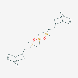molecular formula C24H44O2Si3 B1622437 1,1,3,3,5,5-Hexamethyl-1,5-bis[2-(5-norbornen-2-yl)ethyl]trisiloxane CAS No. 307496-39-5