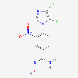 4-(4,5-dichloro-1H-imidazol-1-yl)-N'-hydroxy-3-nitrobenzenecarboximidamide