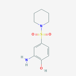 molecular formula C11H16N2O3S B1622470 2-Amino-4-(piperidine-1-sulfonyl)-phenol CAS No. 24962-73-0
